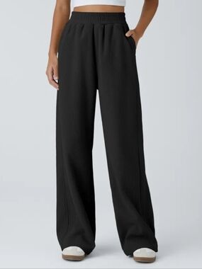 HALARA High Waisted Pocket Straight Leg Mop Corduroy Casual Size Small